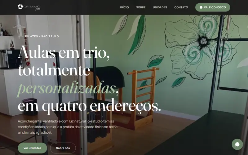 Site da Core Balance Pilates